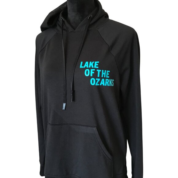 Lake of the Ozarks Hoodie, M: Upcycled Pullover Sweatshirt, Landmarks Marinas - Picture 5 of 14